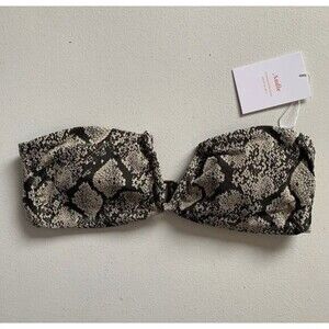 Andie Scala Bikini Top Size Small Snakeskin Print NWT Spring Break Summer